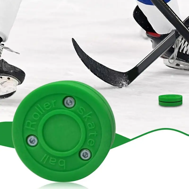 Ice Hockey Pucks Elastic Roller Hockey Pucks Impact Absorbent Outdoor Hockey Street Pucks For Roller Skating Rink Smooth Ground