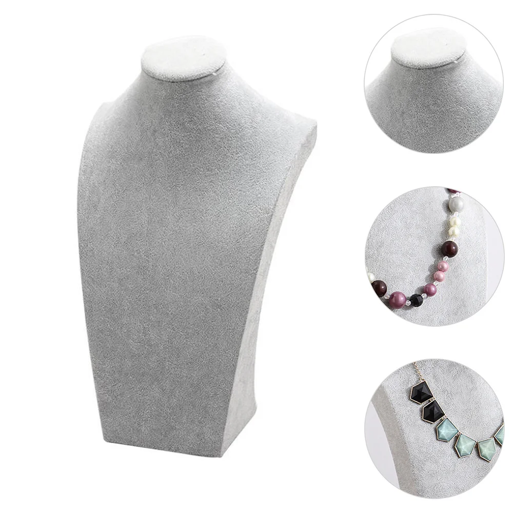 

1Pcs Human Head Jewelry Display Stand Portrait Necklace Holder Bust Sculpture Decorative Display Frame Portrait Neck Model