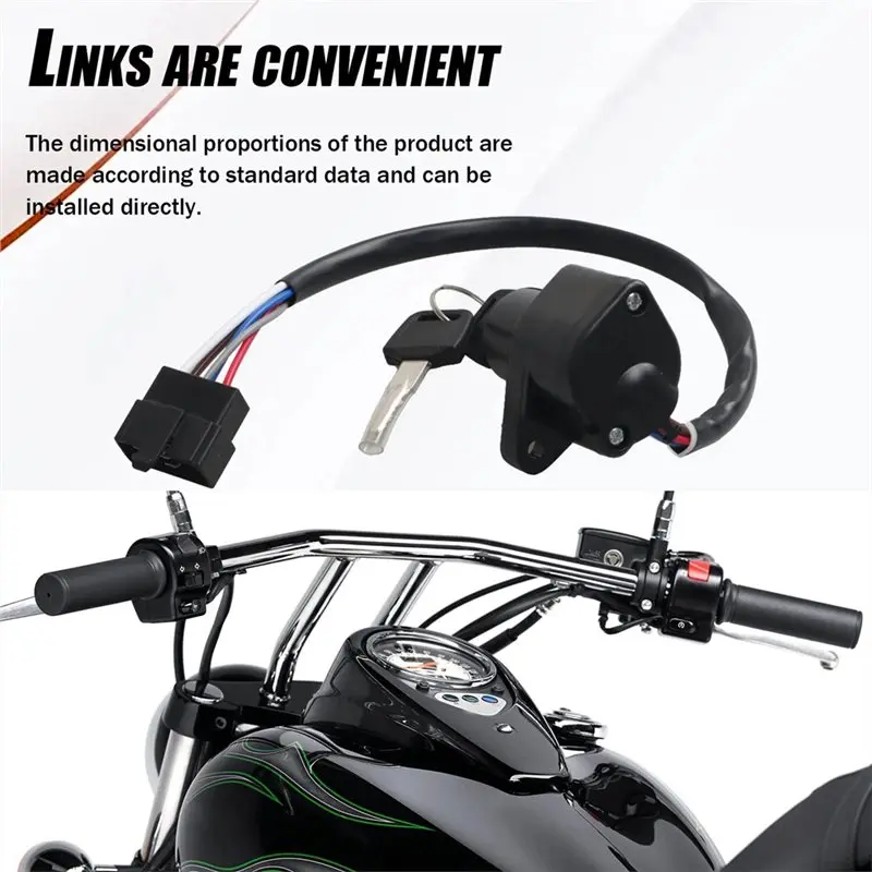 W/Keys Ignition Switch Lock For Kawasaki 2006-2022 VULCAN 900 CLASSIC CUSTOM LT 27005-0032 Motorcycle Parts view 3