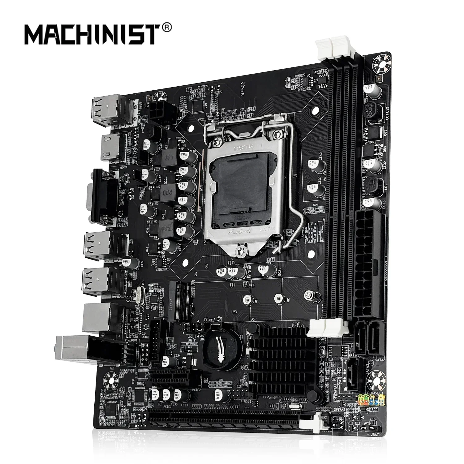 MACHINIST H61C Motherboard LGA 1155 DDR3 RAM compatible with Intel Core CPU 2nd and 3nd generation Support M.2 NVME SSD VGA HDMI