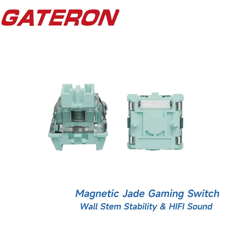 Gateron Magnetic Jade Gaming switch, Linear, Freely setting Wall Stem, Hall Sensor HIFI Sound for Magnetic Keyboard Gaming Work