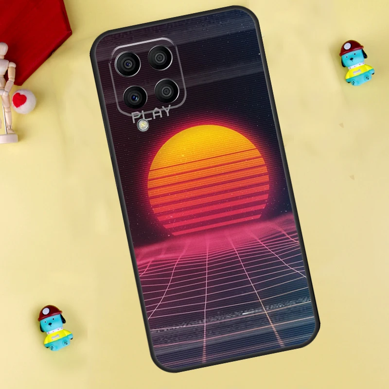 80S Vaporwave Retro Synthwave Sunset Phone Case For Samsung Galaxy M13 M23 M33 M53 M11 M21 M31 M51 M14 M54 M30s M20 M12 M32 M52