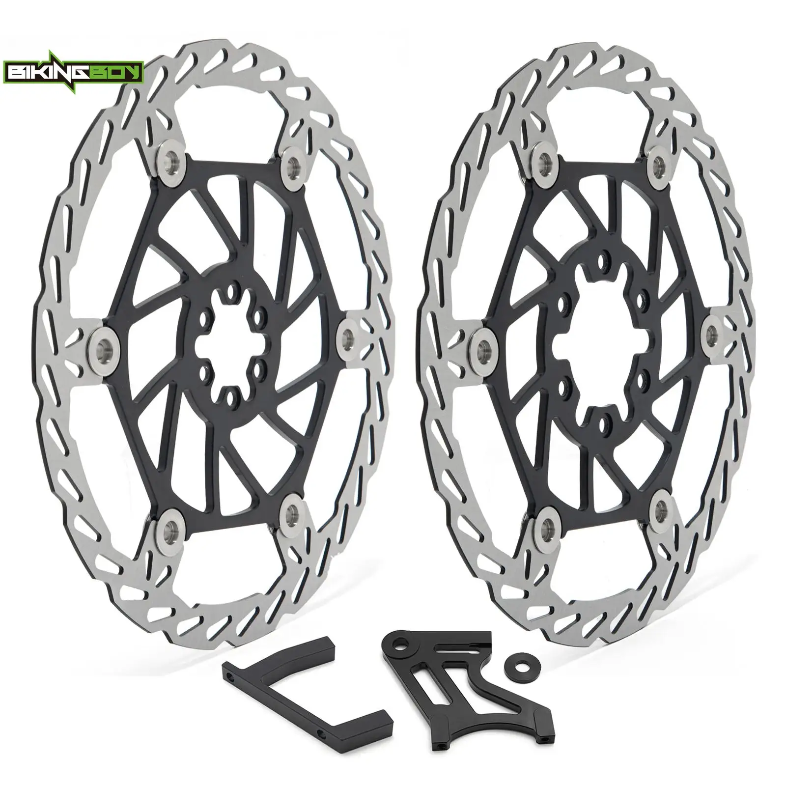 BIKINGBOY Oversize 220mm / 250mm Front Rear Brake Discs Rotors Disks + Adaptor Bracket For Talaria Sting Electric Dirt Bike RST