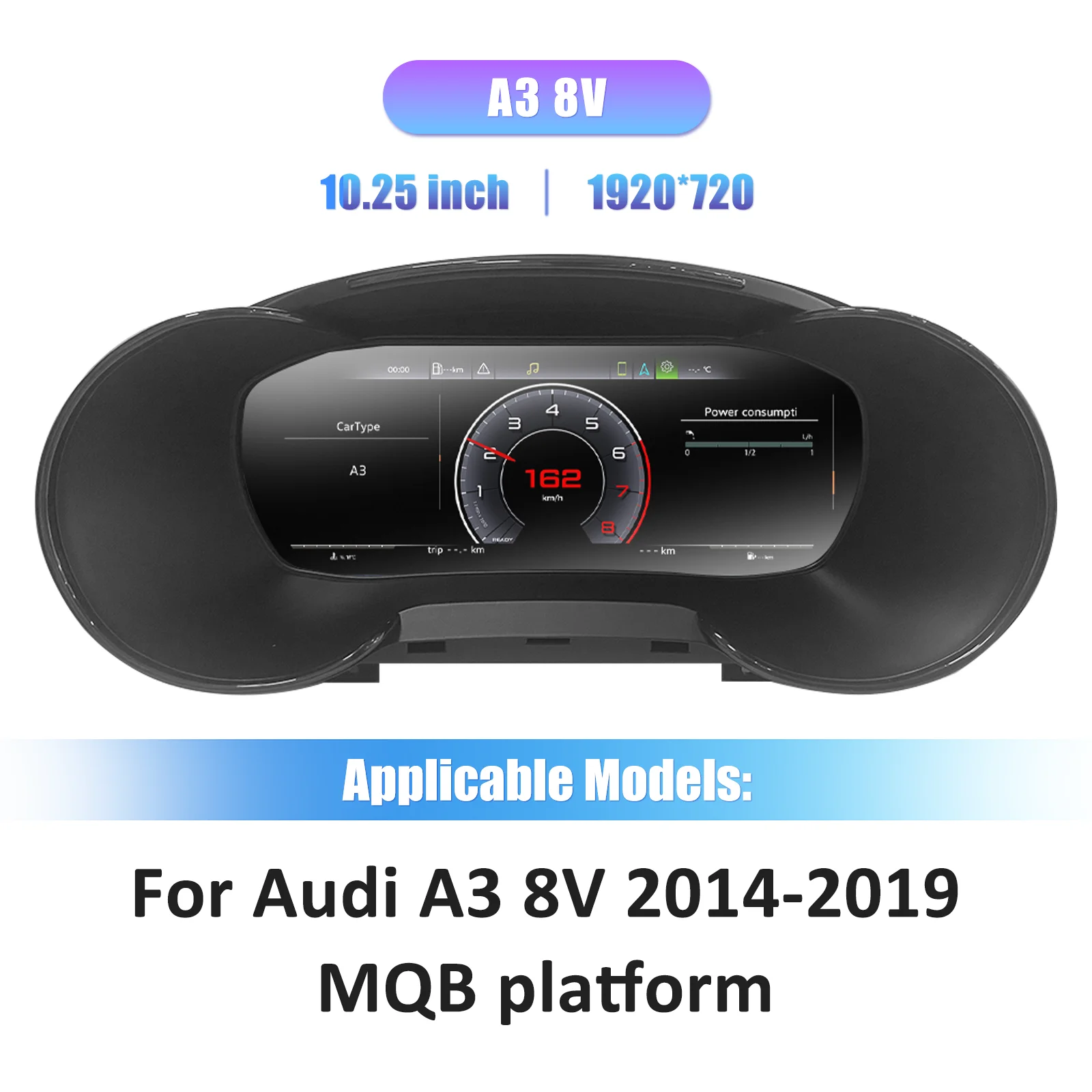 Digitale LCD-instrumentenpaneel voor Audi TT A3 8V S3 Q2 Q2L A3 8P A1 S1 Q3 Q5 A6 A7 R8 Virtuele cockpit snelheidsmeter