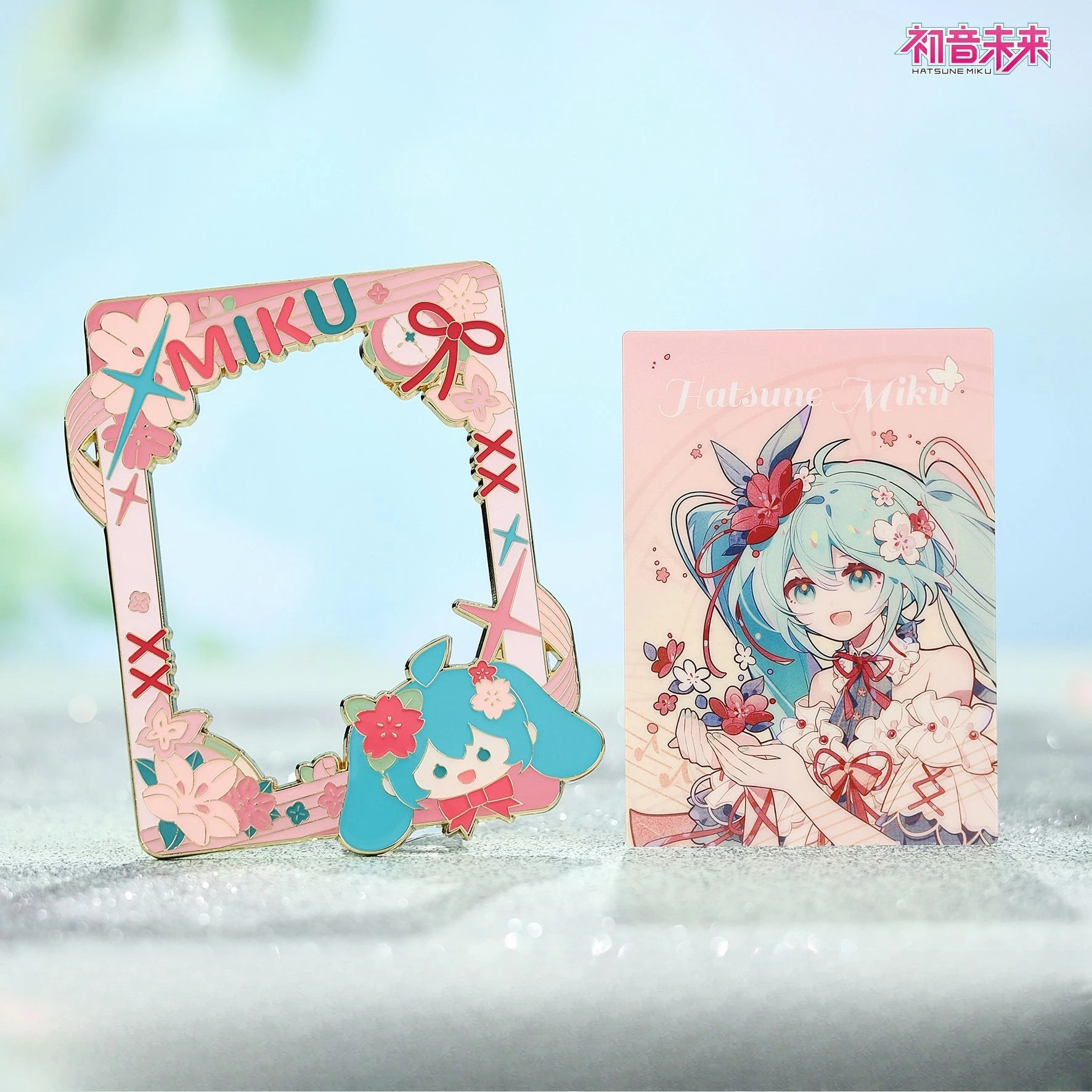 初音ミク-アニメ周辺グッズ-冷蔵庫ミラー-コンチェルトシリーズ-ラブリーメタルフォトフレーム-冷蔵庫ステッカー