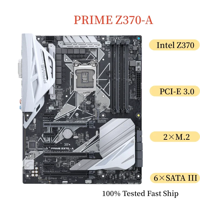 For ASUS PRIME Z370-A Motherboard 64GB LGA 1151 DDR4 ATX Mainboard 100% Tested Fast Ship