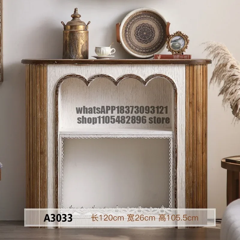 simulation flame entrance entrance French retro fireplace decorative cabinet electronic fireplace B & B villa living room