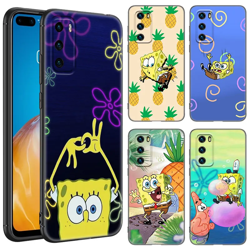 S-SpongeBob P-Patrick Star Phone Case For Huawei Pura 70 Ultra P20 P30 P40 Lite P60 Art P50 Pro P50E P Smart 2018 2019 2020 2021