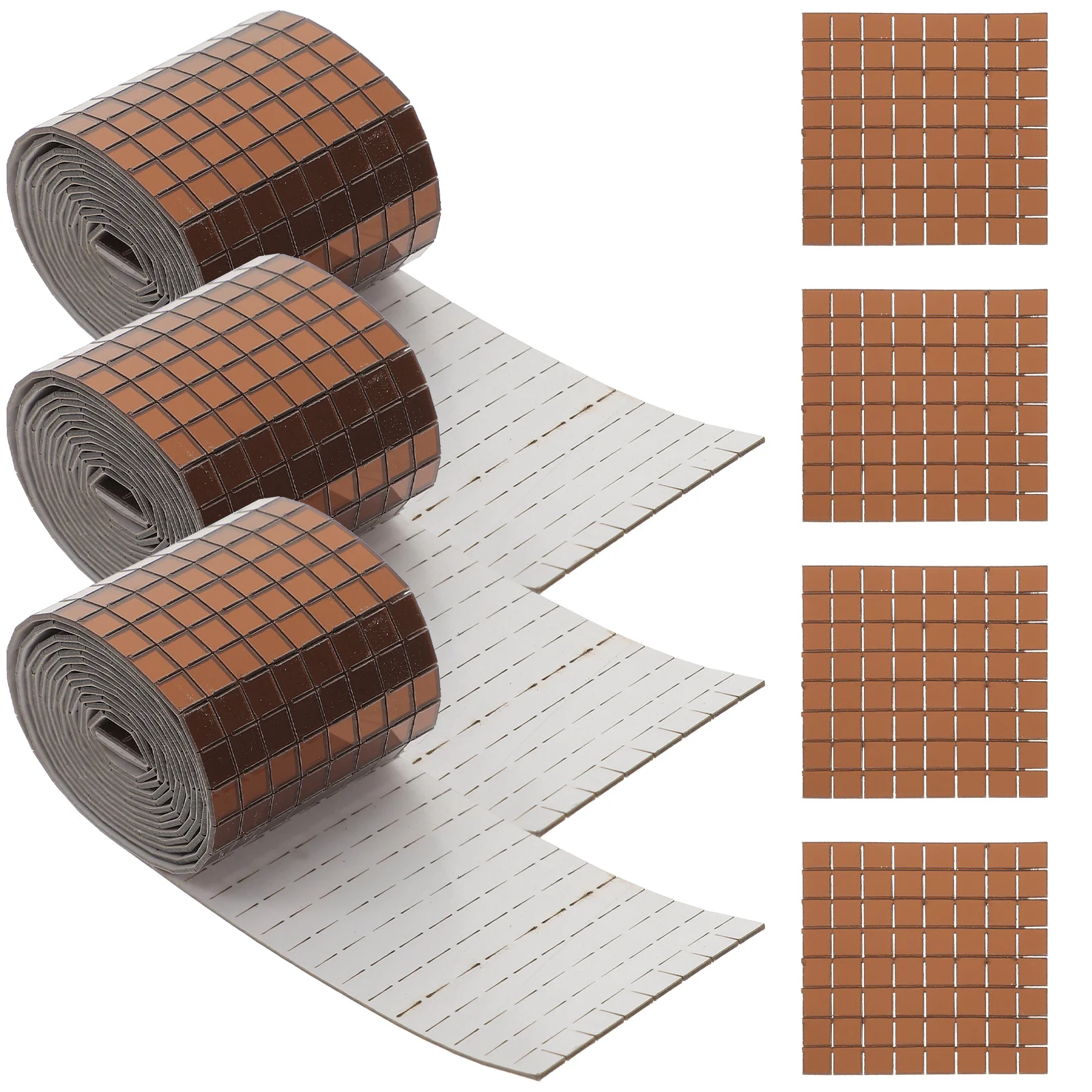 

Self-Adhesive Mosaic Sticker 6 Rolls Wall Decals Easy to Use for Kitchen Bathroom Home Decoration Tiles Roll Sticker