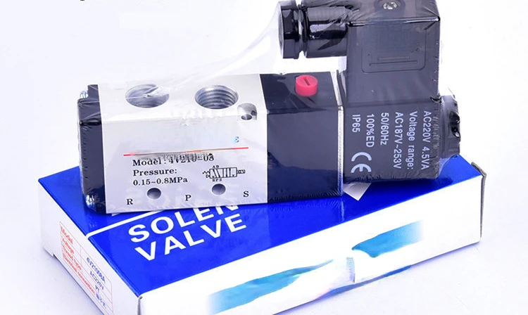 

Solenoid Valve 4v210-08 4v110-06 Electromagnetic Electric Valve Pneumatic Control Valve 220V Air Valve 24V