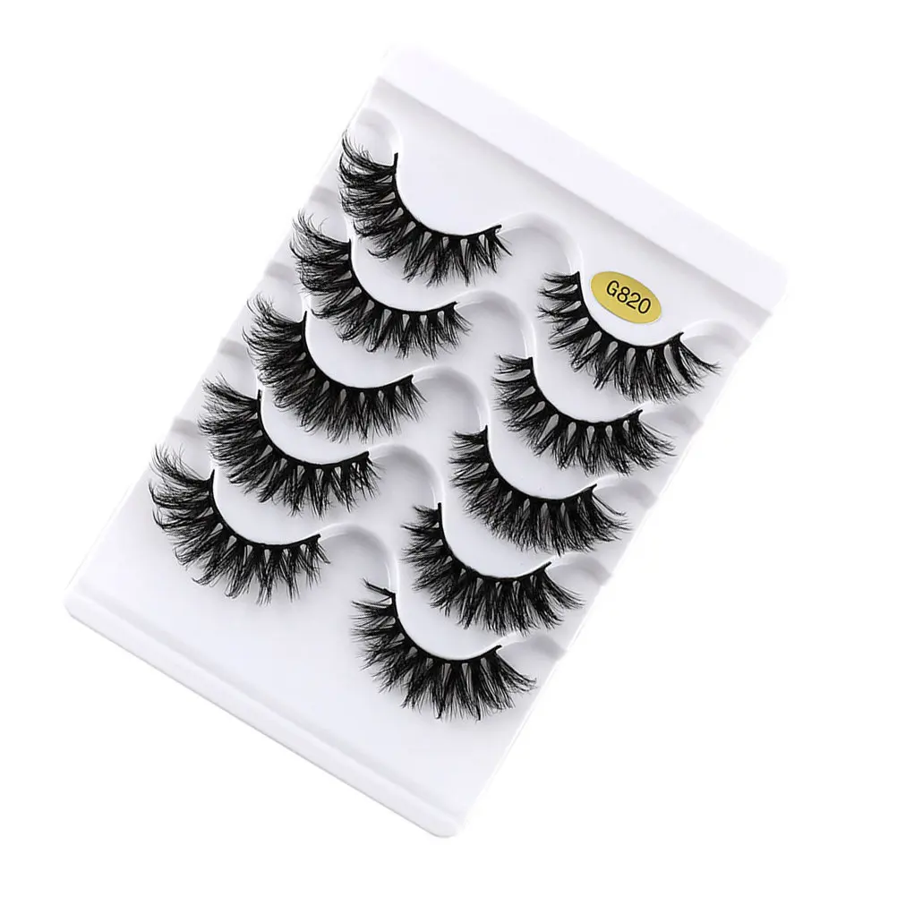 5 Pairs Natural Full Thick False Eyelashes for Women – Easy Application, Beginner Friendly, Perfect for Party & Date Night