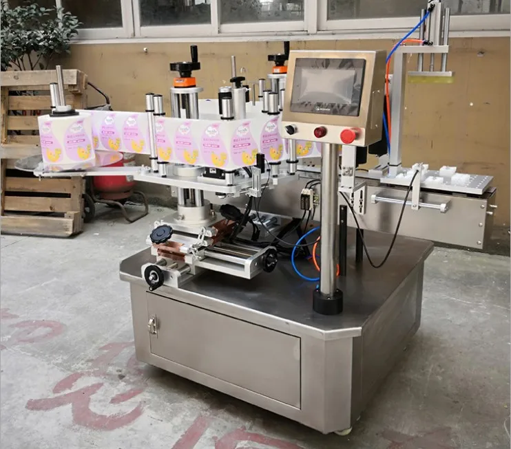 Semi-automatic Flat Bottle Labeling Machine Laundry Detergent Dedicated Double-sided Labeling Machine