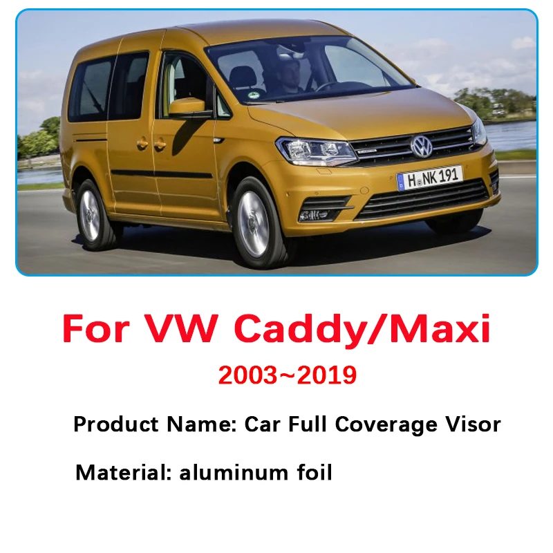 Car Windows Sunshades For Volkswagen VW Caddy 2K MAXI 2003~2019 Windshield Anti-UV Sun Protection Parasol Visor Auto Accessories