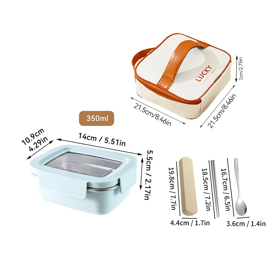 Magnetron 304 roestvrijstalen compartiment Lunchbox Stapelbaar Lekvrij Student Bento Box Voedselcontainer voor koud en warm voedsel
