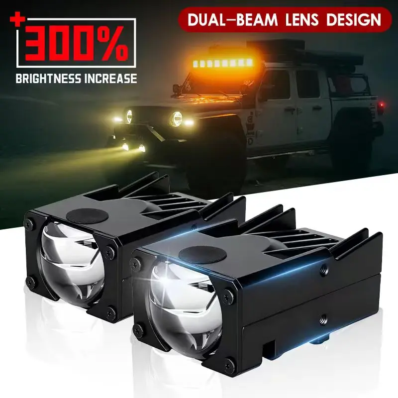 

1PC/2PCS Car Grile LED 180W Light Pods Car Front Headlight Motorcycle ATV UTV Projector Lens Car Fog Offroad with Fan High Power