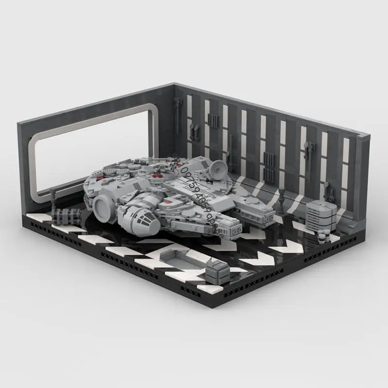 

New 991Pcs Famous Star Battle Movie Moc Display Hangar Model Custom Puzzle Diy Creative Ideas Kid Toys Birthday Gift 75375