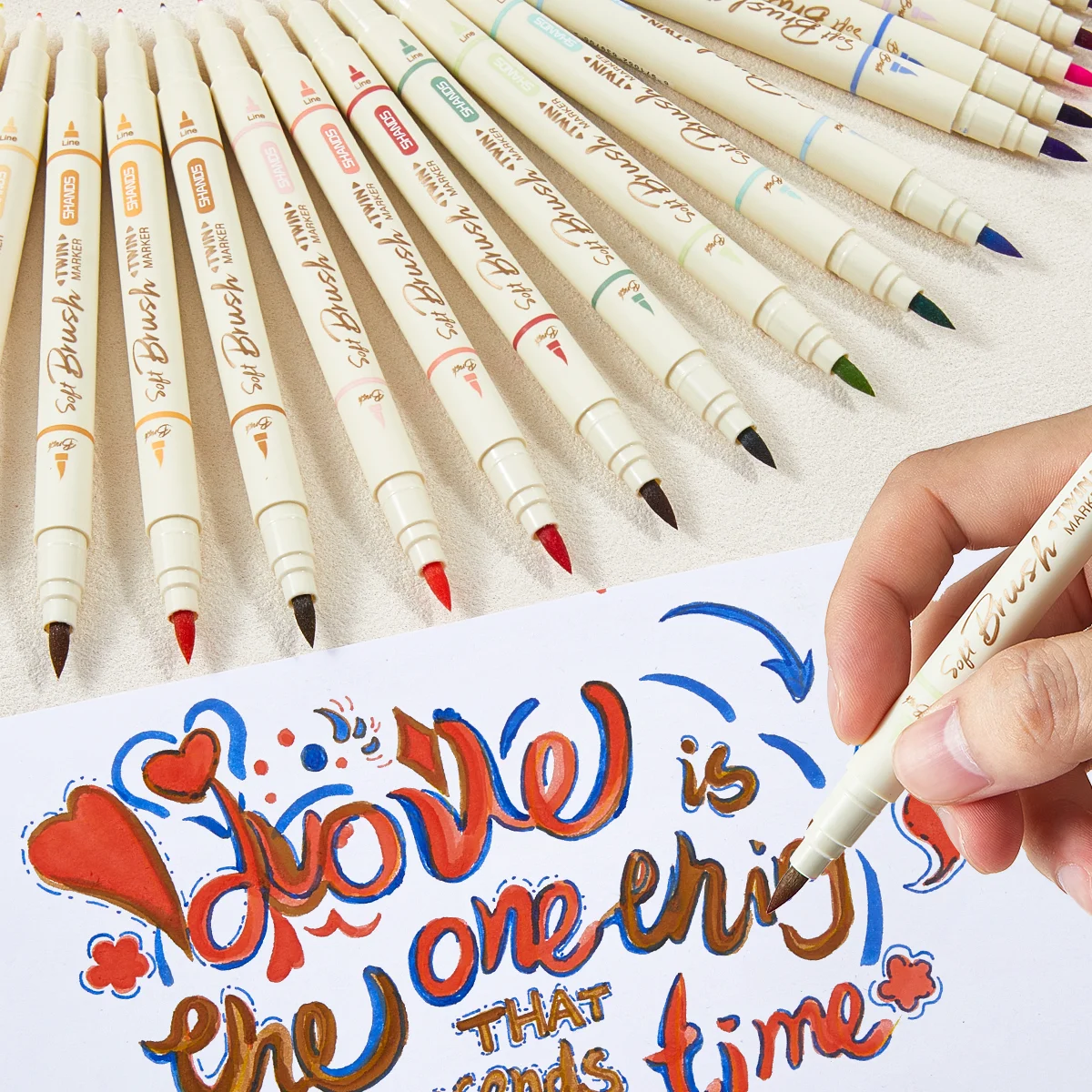 

18 шт., набор мягких наконечников на водной основе с двойной головкой + тонкие маркеры, яркие цвета, идеально подходят для искусства, живописи, поделок ручной работы, Крис