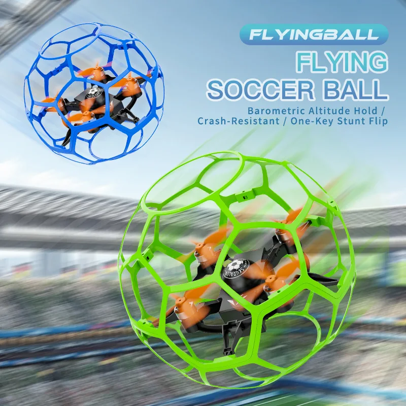 JJRC X51 Brushless Soccer Drone Gravity Sensing Turtle Mode Voice Control RC Quadcopter with Cool LED Lights Flying Aircraft Toy