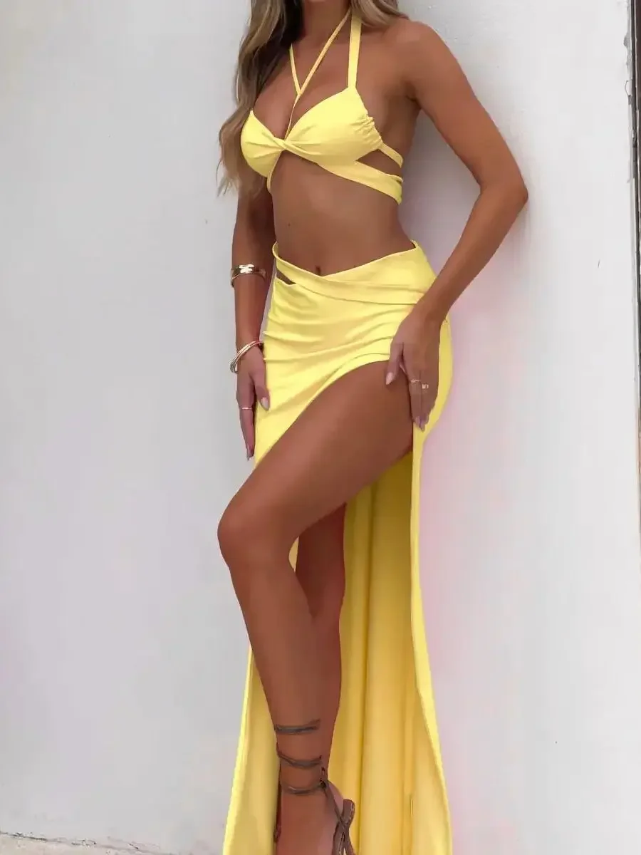Women\'s Sexy Fashionable Elegant Sleeveless Neck Tight Fitting Hip Wrap The Buttocks Dress 2024 Summer Nightclub New Product
