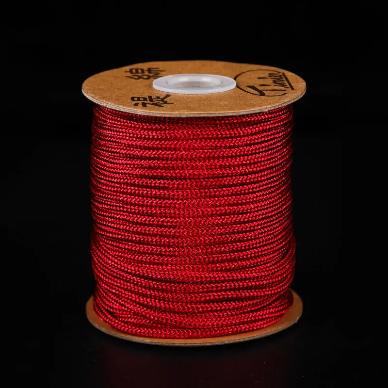 Premium 2mm/3mm Braided Nylon Cord Colorfast Durable Anti-Fray Woven Thread for DIY Jewelry Bead Craft Bracelet Making