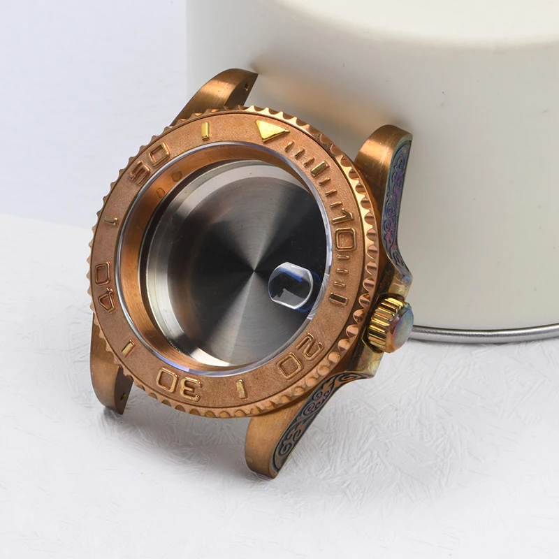 

CUSN8 Bronze Ghost Watch case Sapphire glass Diving watch case fits Seiko for NH35/NH36 Automatic Movement Watch mod