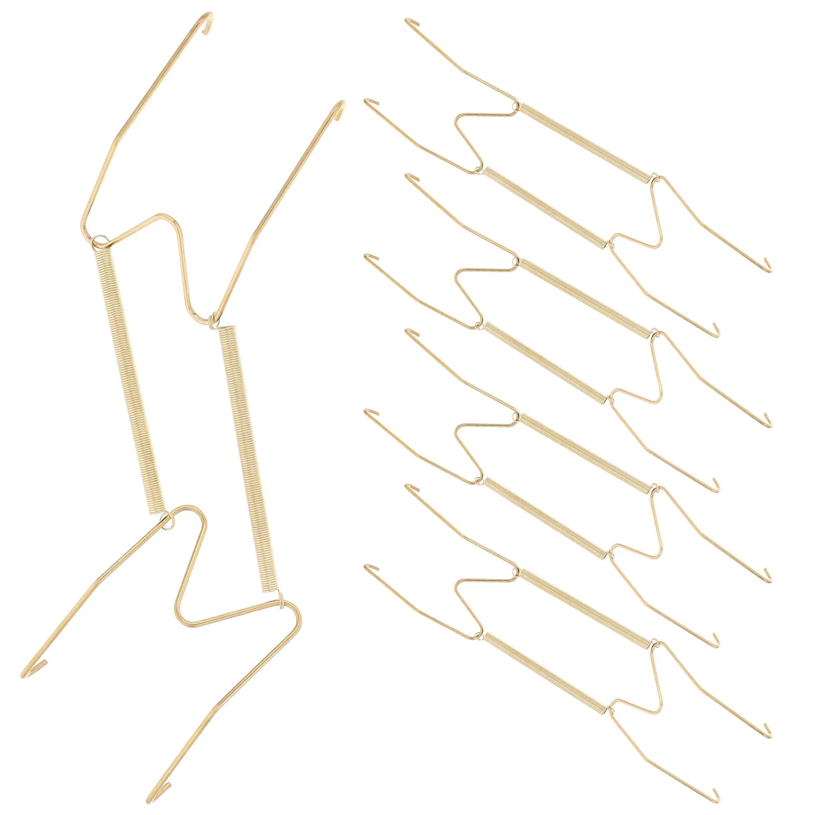 

6pcs W Shaped Decorative Plate Hooks Steel Wall Hangers Invisible Heavy Duty Plate Holders for Home Small Displays