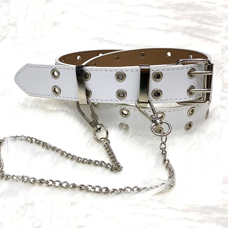 110 cm Design Weiß Männer Kette Dekorative Gürtel Beliebte Hip Hop Punk Stil Casual Jeans Mode Großhandel Lager Europäischen Amerikanischen – Detail 3