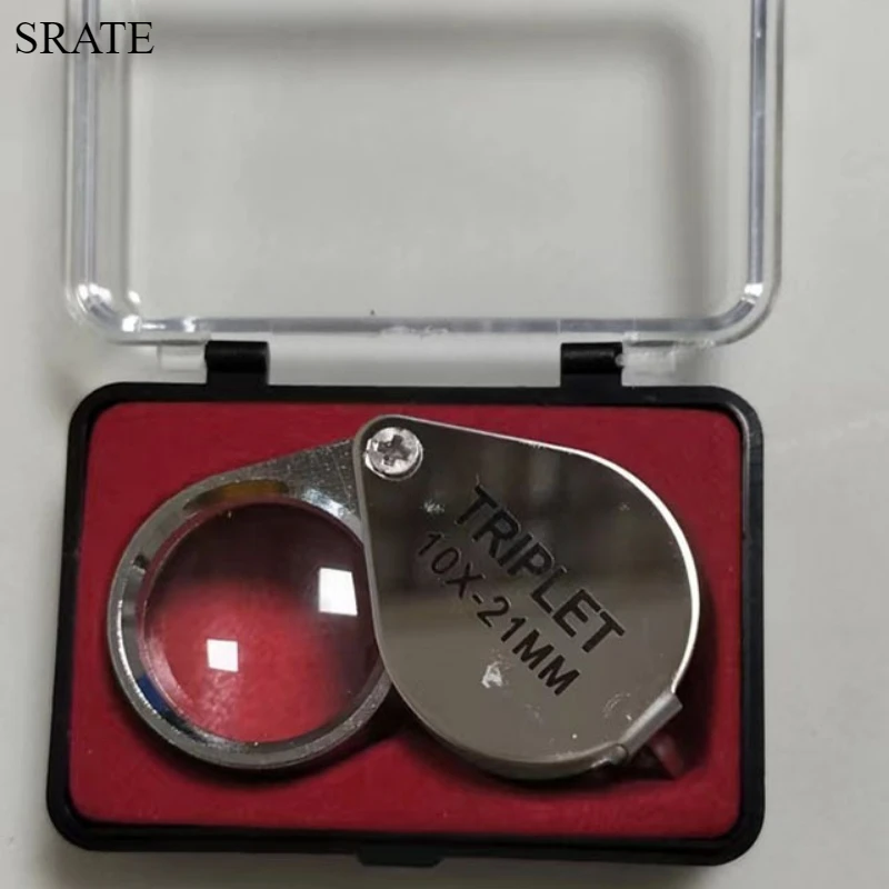 

30X Metal Helping Hands Magnifying Glass Triplet Jewelers Eye Tools Jewellery Folding Loupe Lens Magnifier Appraisal Diamond