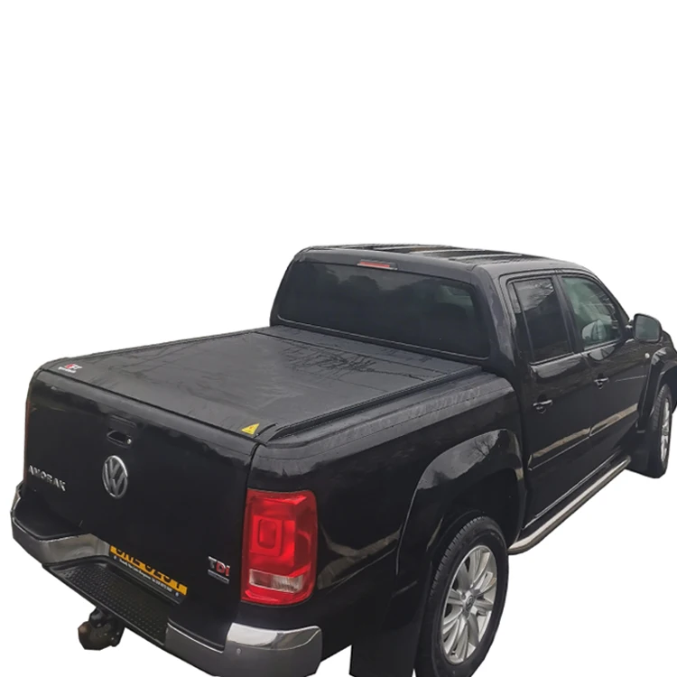 Retractable Truck Bed Pickup Tonneau Cover Roller Lid Aluminum Cover for Amarok Black VW 4X4 Pickup Truck Cars Autos