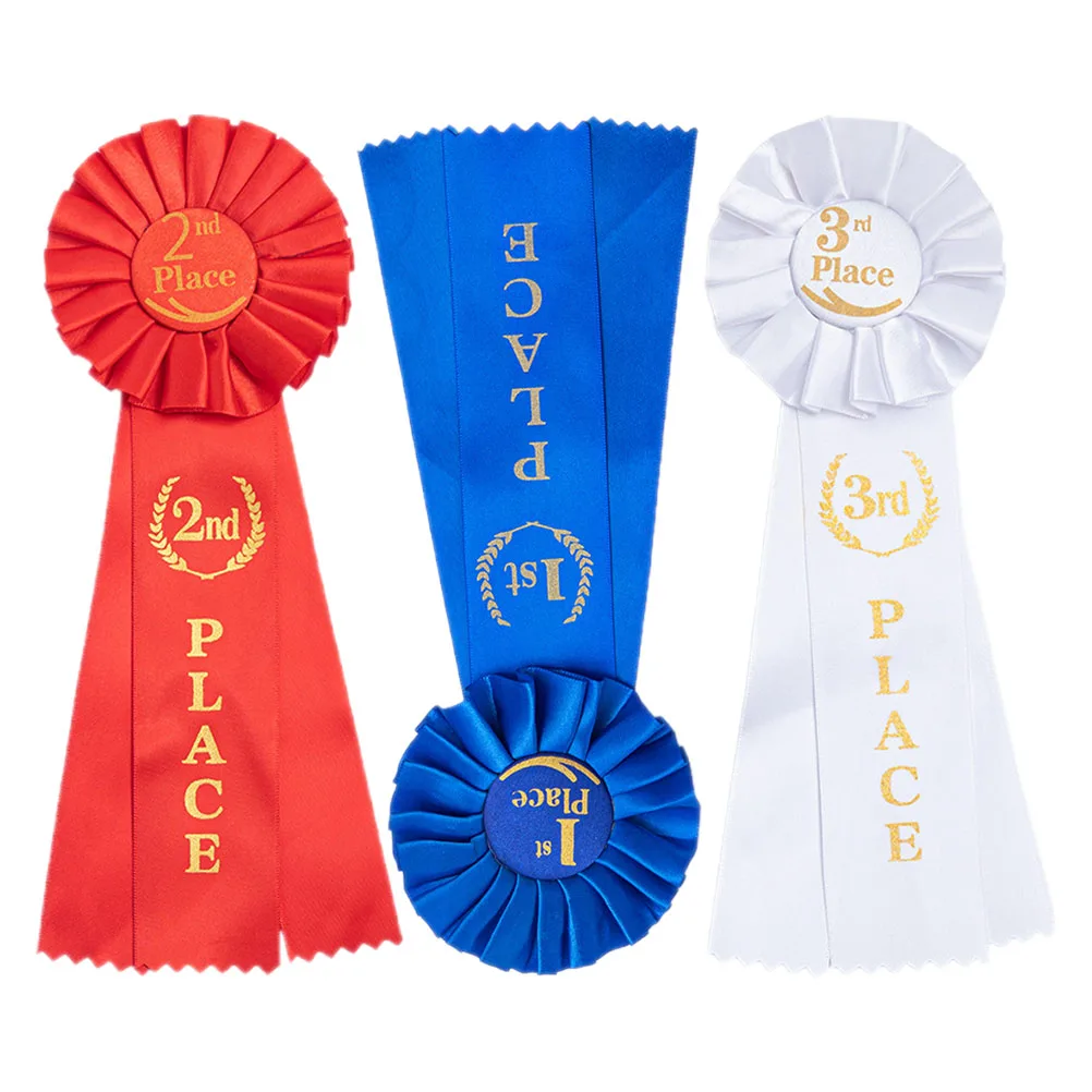 Medalla para competición, premio deportivo, insignia de cinta, reconocimiento, premio de torneo escolar, motivación para estudiantes, 3 uds.