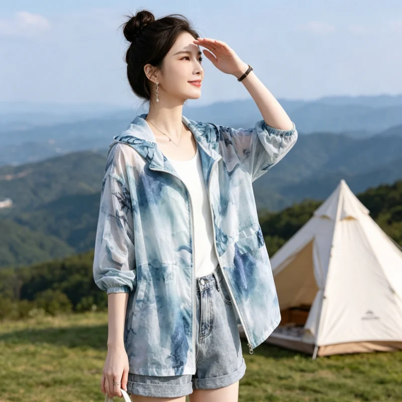 

Lightweight Breathable Summer New Arrival Women's UV Protection Shirt Outerwear Thin Style Commute Fashion Ladies Coat