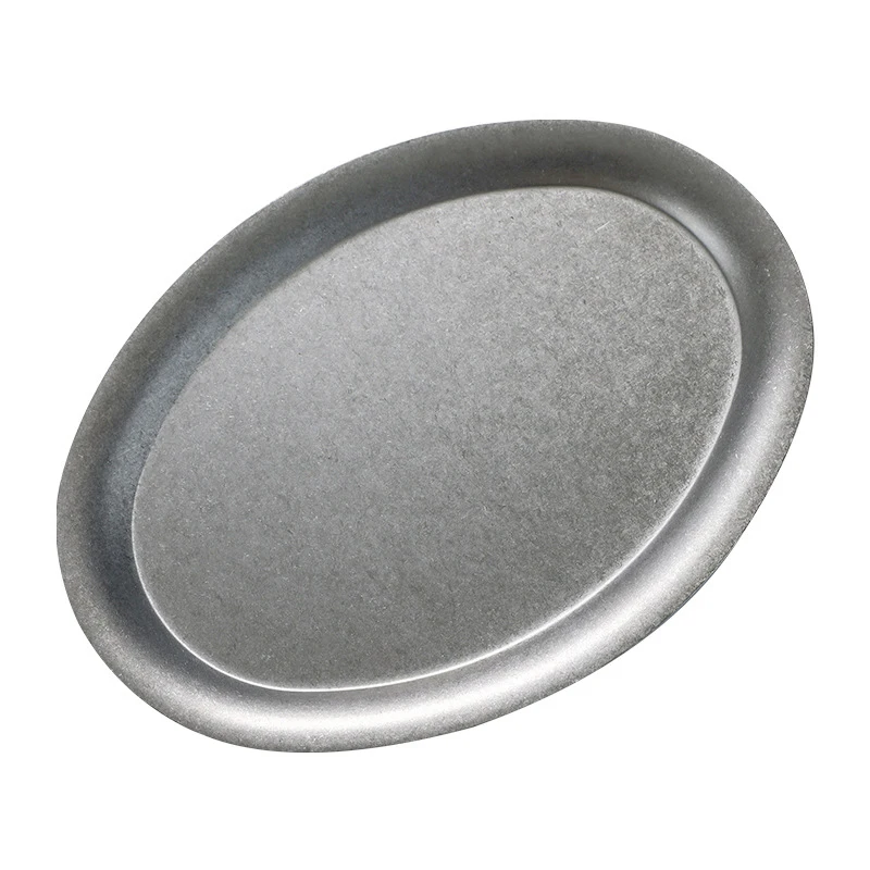 Multi-Size Stainless Steel Dinner Tray Lunch Container Snack Dish Dumpling Plate Appetizer Serving Fries Platter Kitchen Gadgets
