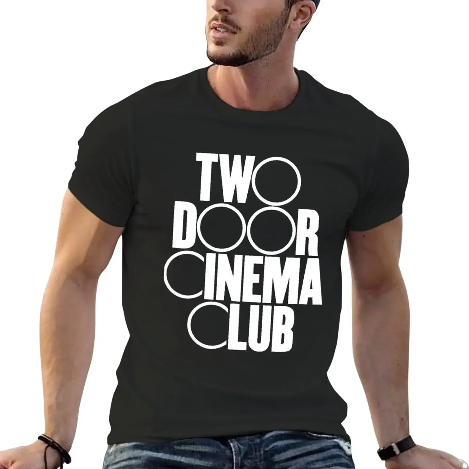 Camiseta de algodón con Logo de Club de Cine de dos puertas para hombre, playera con estampado de Merchandise Essential, camisetas gráficas