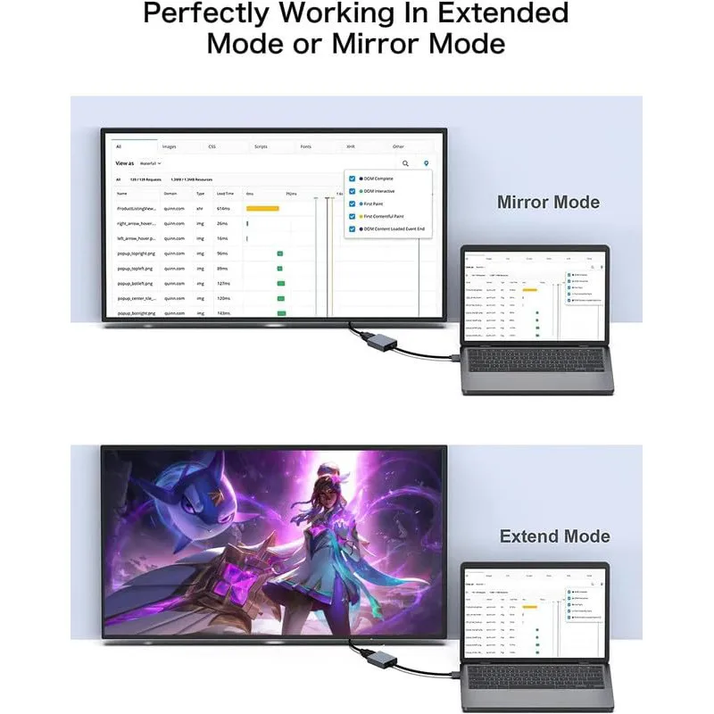USB 3.0 zu HDMI Adapter 1080P USB zu HDMI Konverter USB A zu HDMI Kabel 60Hz Audio Video Adapter für PC HDTV Laptop Projektor – Detail 3