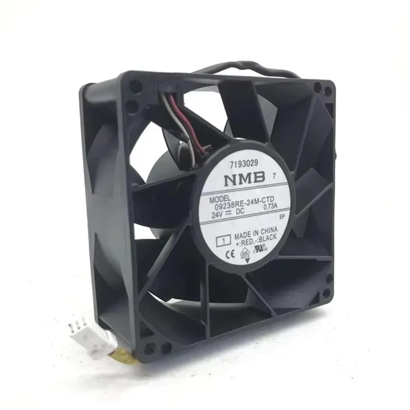 Original 09238RE-24M-CTD 24V 0.73A 9CM 92 * 92 * 38MM 3-wire waterproof frequency converter equipment cooling fan