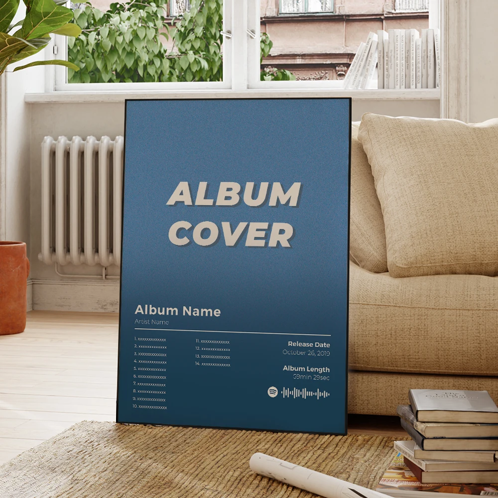 Custom Album Music Cover Wall Art Personalised Song Print Picture Poster Canvas For Living Room Bedroom Room Home Decor