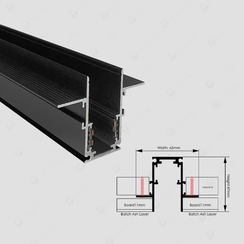 투야 블루투스 스마트 컨트롤 표면 트랙 조명 시스템, LED DC90-265V 자력 조명 트랙, 20W, 30W, 40W, 50W, 60W 