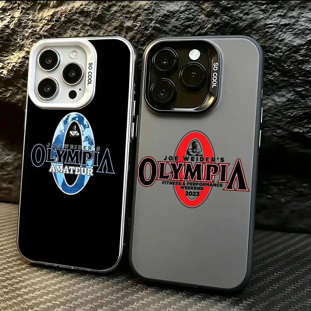 Funda para Teléfono con Logotipo M-Mr. Olympia para iPhone 17 16 15 14 13 Pro Max Air, Carcasa Rígida Mate a Prueba de Golpes