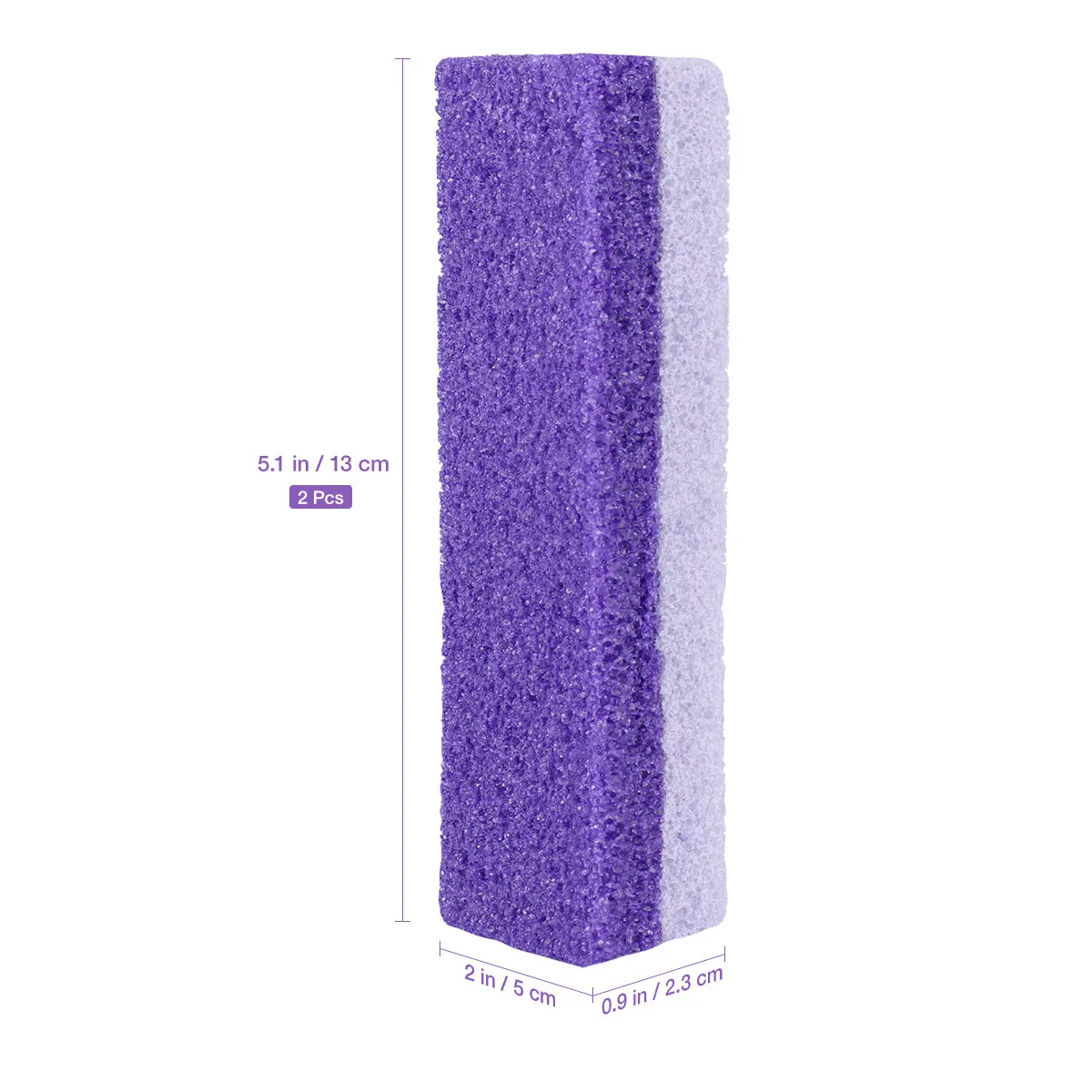 2Pcs Skin Friendly Volcanic Pumice Stone Foot Exfoliator Callus Scrubber Dead Skin Remover Pedicure Tool Ergonomic Grip