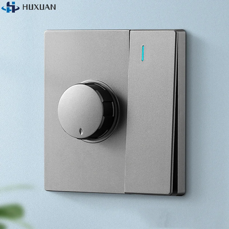 1PCS Type 86 220V Adjustment Ceiling Fan Speed Control Switch Wall Button Dimmer , Universal
