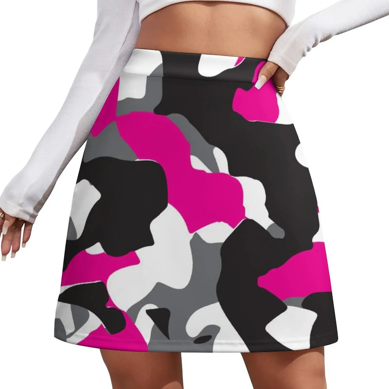 

Camoflague Pattern With Pinkiphone case Mini Skirt kawaii clothes cosplay clothes for woman Mini Skirt