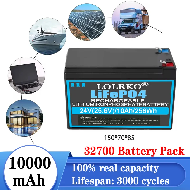 

24V NEW LiFePO4 battery pack 10Ah children's electric car toy car motorcycle baby stroller door opener and safety system battery