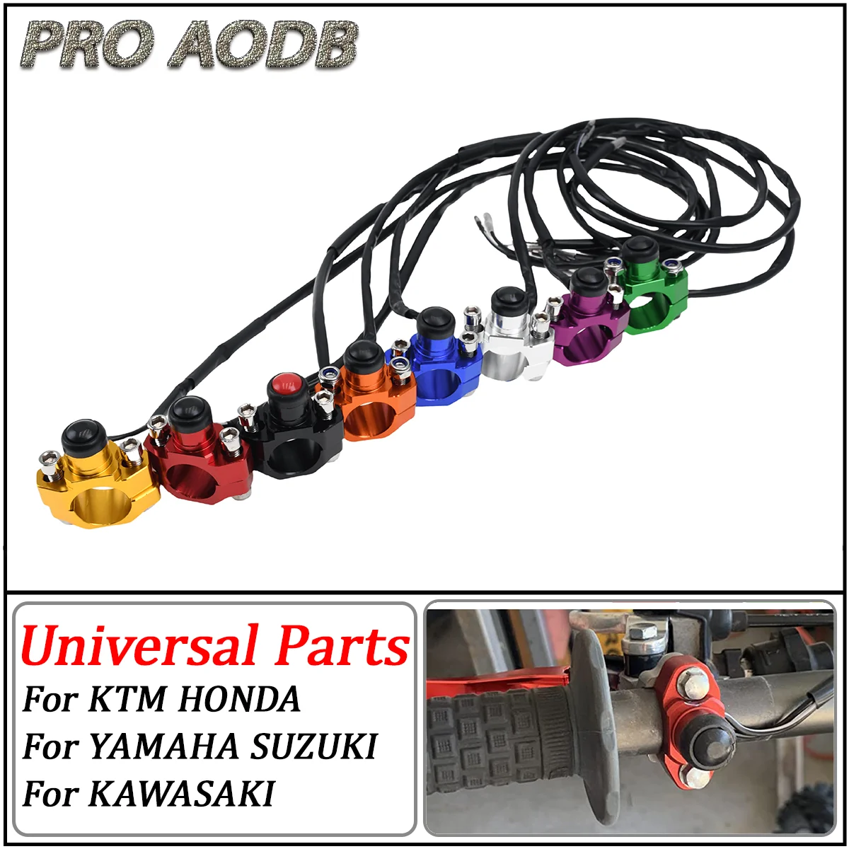 

Motorcycle CNC Universal Engine Stop Start Kill Switch Momentary Push Button Switch For Yamaha Kawasaki KTM Honda Suzuki