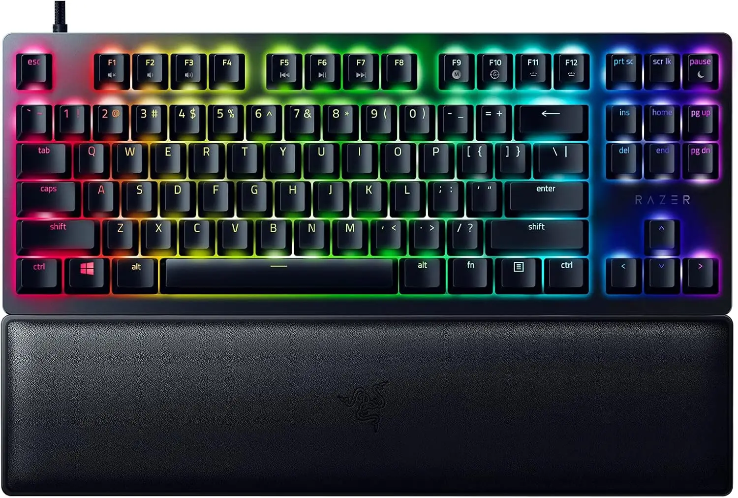 

TKL Tenkeyless Gaming Keyboard with Fast Linear Optical Switches, 8000Hz Polling Rate, Detachable Cable & Ergonomic Wrist Rest