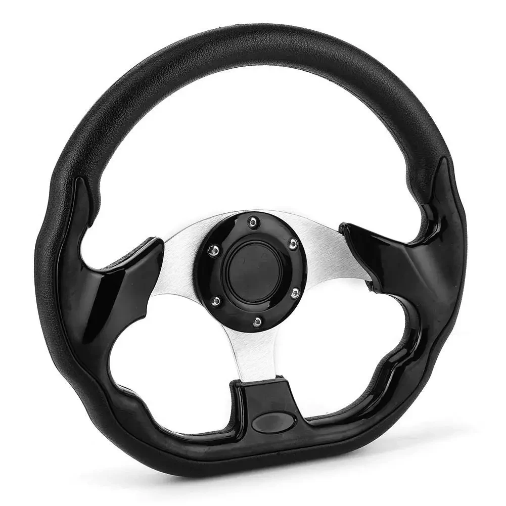 Car Modification Steering Wheel 13 Inch Leather Aluminum Racing Sports Wheel Universal Modification Accessories