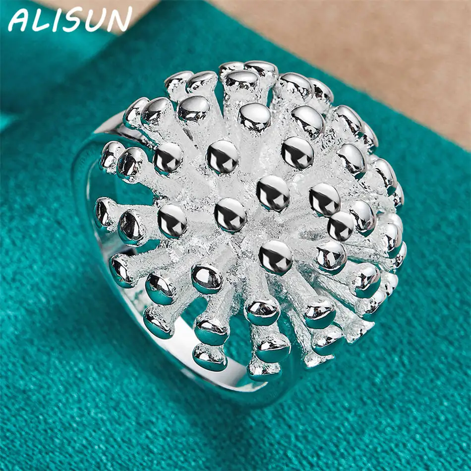 ALISUN-Anillo de boda geométrico de Plata de Ley 925 para mujer, joyería Grace, tendencia, regalos de fiesta de cumpleaños a la moda, tamaño 5-10