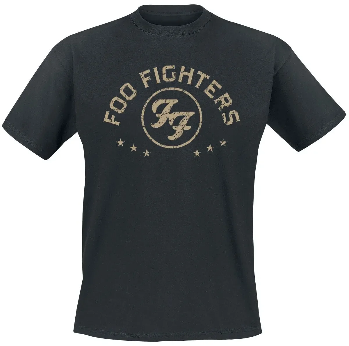 Foo Fighters Vintage T-Shirt mit FF-Logo & Sterndruck, Unisex Rock-Fan-Shirt – Detail 2