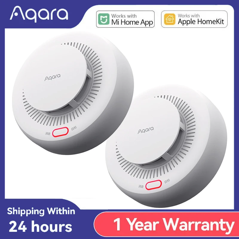 Aqara Slimme Rookmelder Sensor Zigbee 3.0 Brandalarm Monitor Geluidswaarschuwing Home Security APP Werk Met Xiaomi Mi thuis Homekit