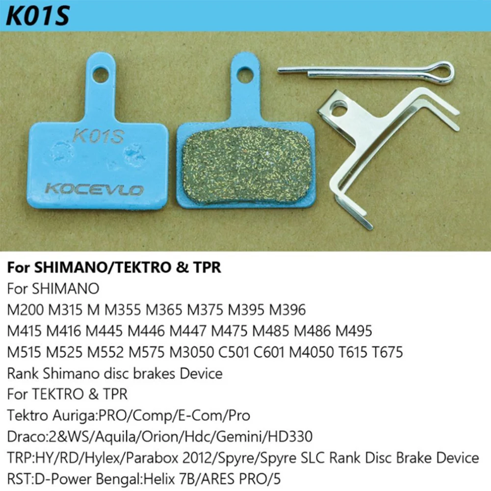 Enhanced Heat Dissipation and Noise Suppression Bicycle MTB Cycling Brake Pads Organic Compound and Sintered Metal