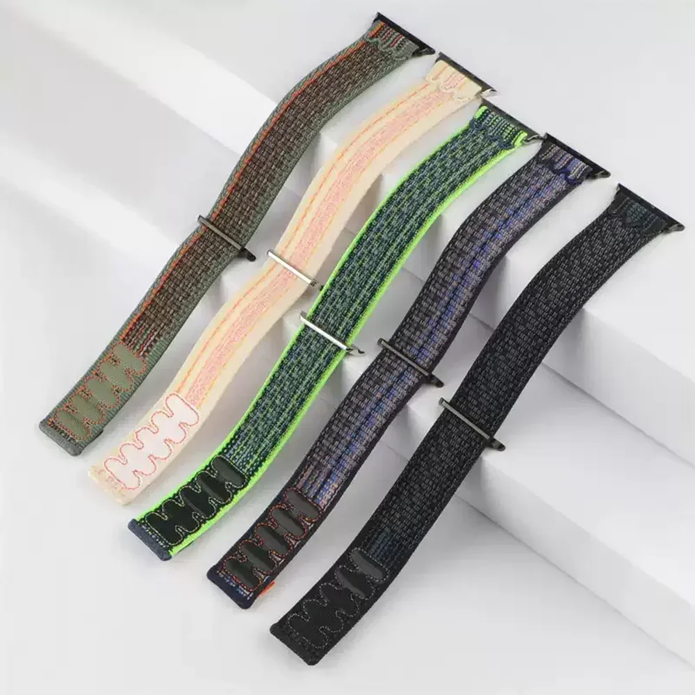Armbänder für Apple Watch Band 45 mm 46 mm 42 mm 49 mm 44 mm für Nike Nylon Sport Loop Armband Correa iWatch 10 9 8 7 6 5 4 SE Ultra 2 – Detail 7